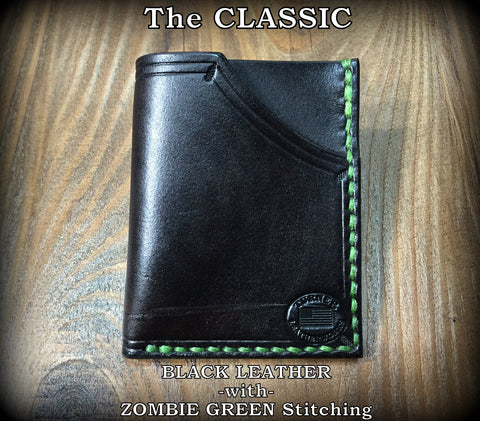 Handmade full grain cowhide Leather Minimalist Front Pocket Wallet MADE IN THE USA