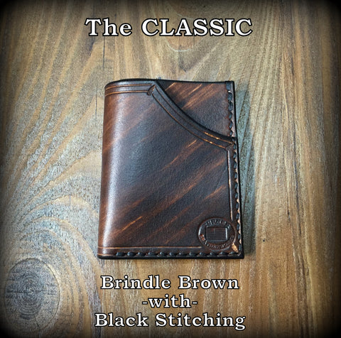 Handmade full grain cowhide Leather Minimalist Front Pocket Wallet MADE IN THE USA